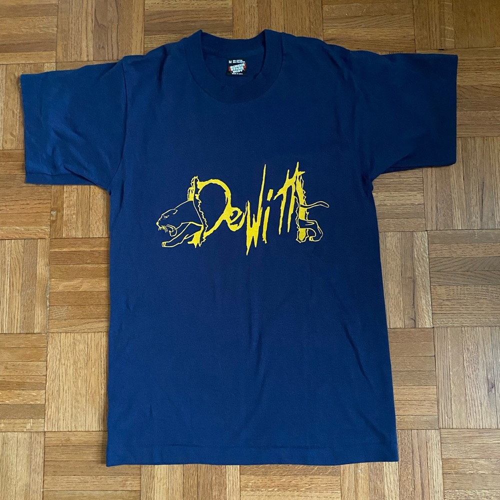 Vintage 90s Single Stitch DeWitt Panthers Shirt Screen Stars Made in USA M
